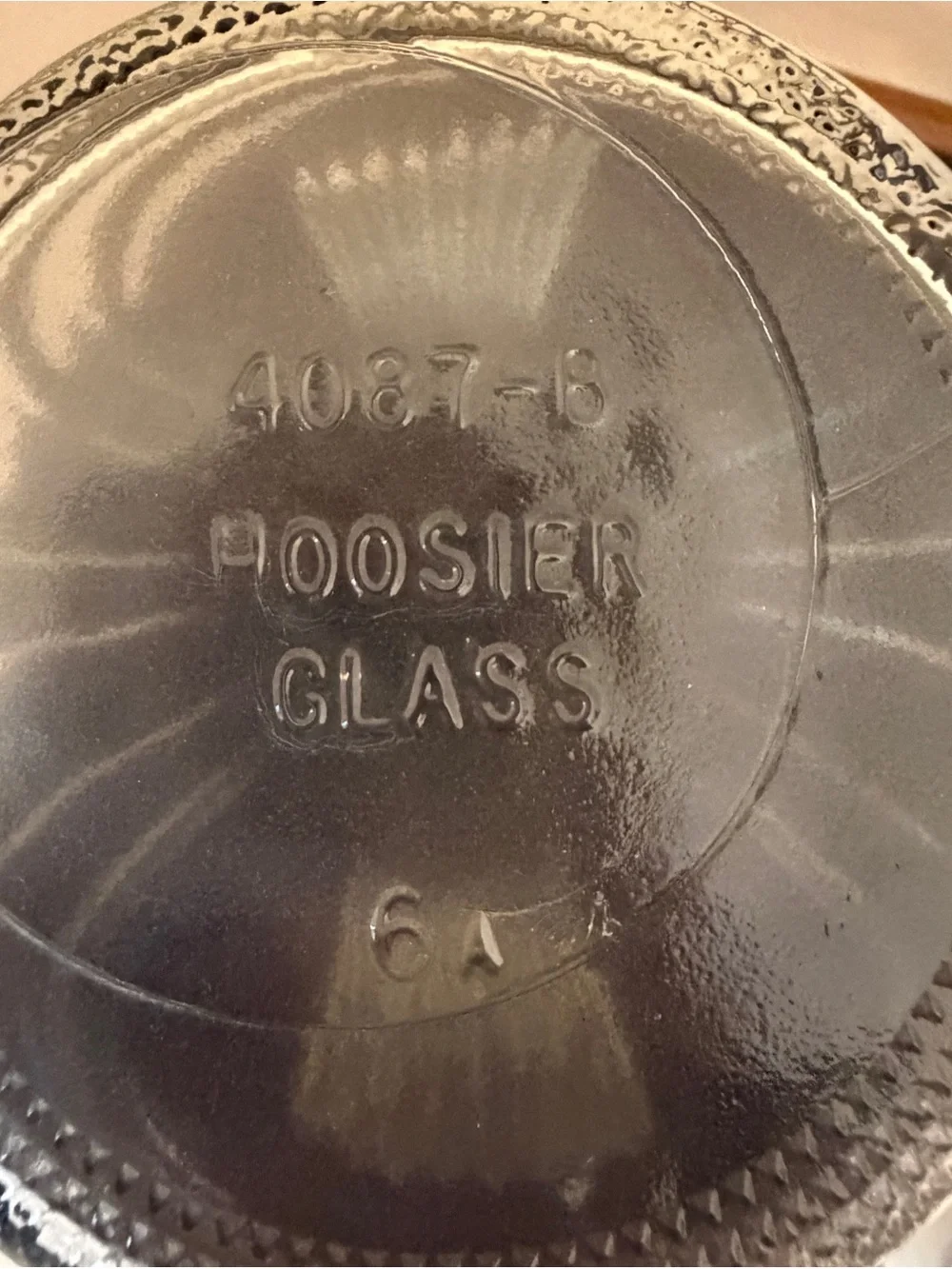 Vintage Hoosier Glass Clear Ribbed Hourglass Flower Vase Model 4086-B 8.5